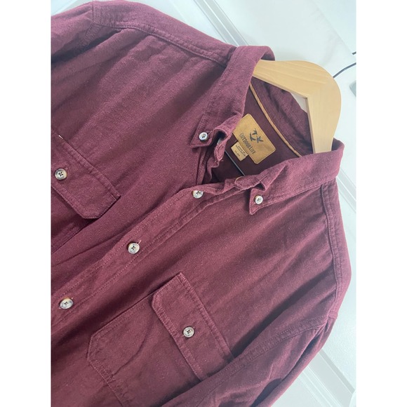 Outdoor Life Other - Outdoor Life Mens XL Burgundy Flannel Button Down Shirt Long Sleeve Cotton